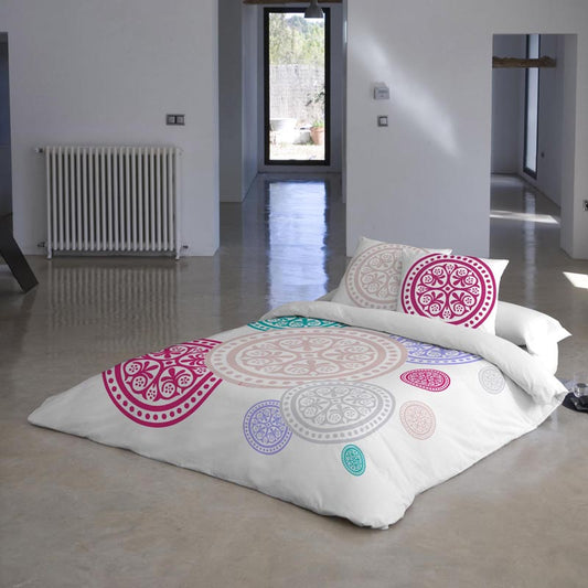 Funda de Plumón Estampada de Algodón | Modelo Medallones