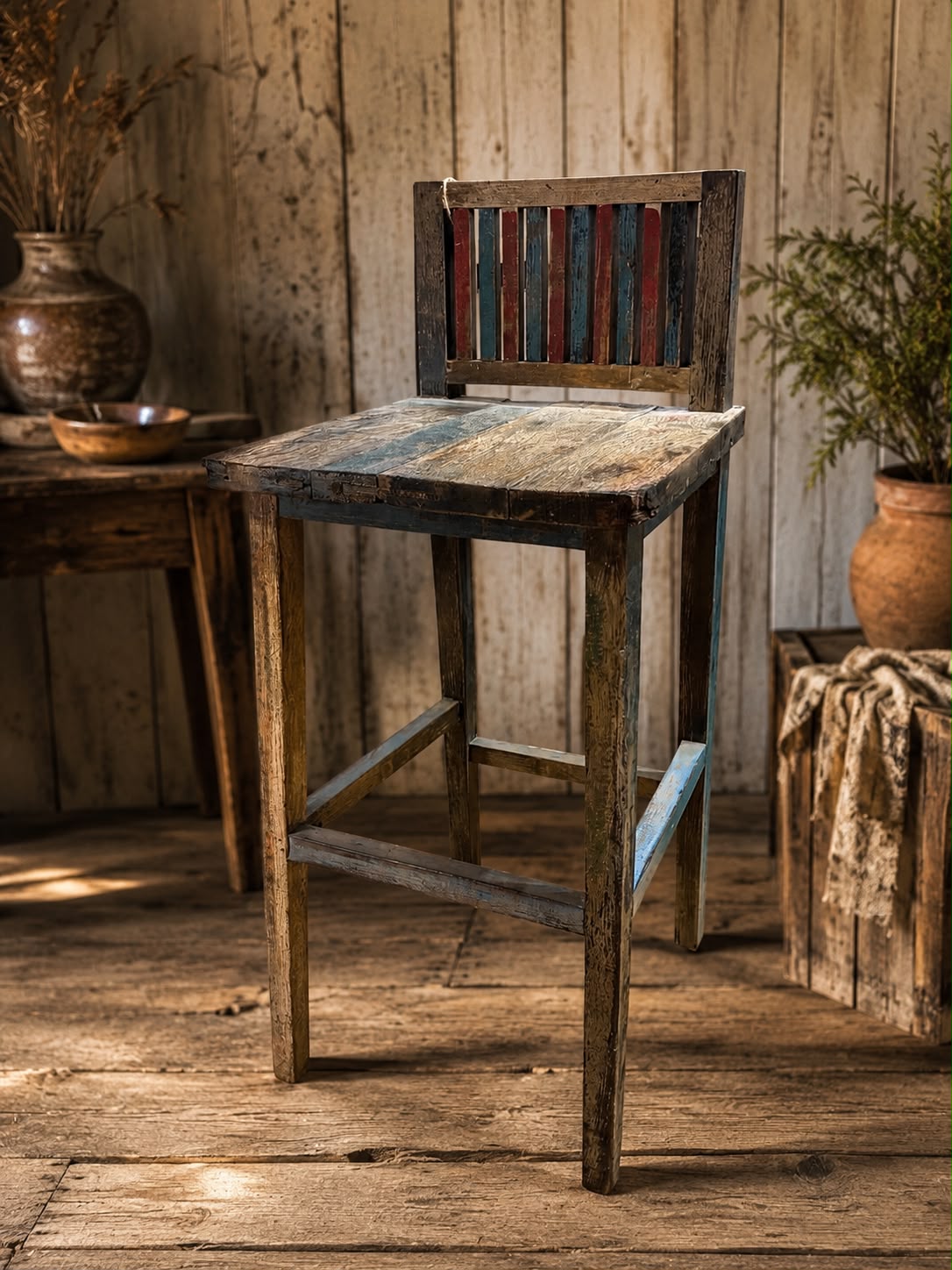 Silla de madera reciclada
